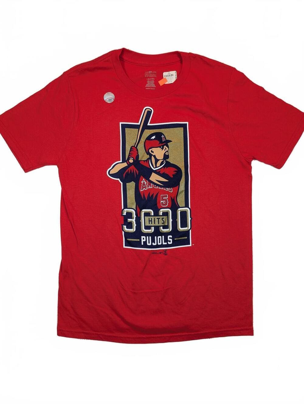 Genuine Merchandise Albert Pujols 300 Hits Baseball Graphic Tee Youth Large